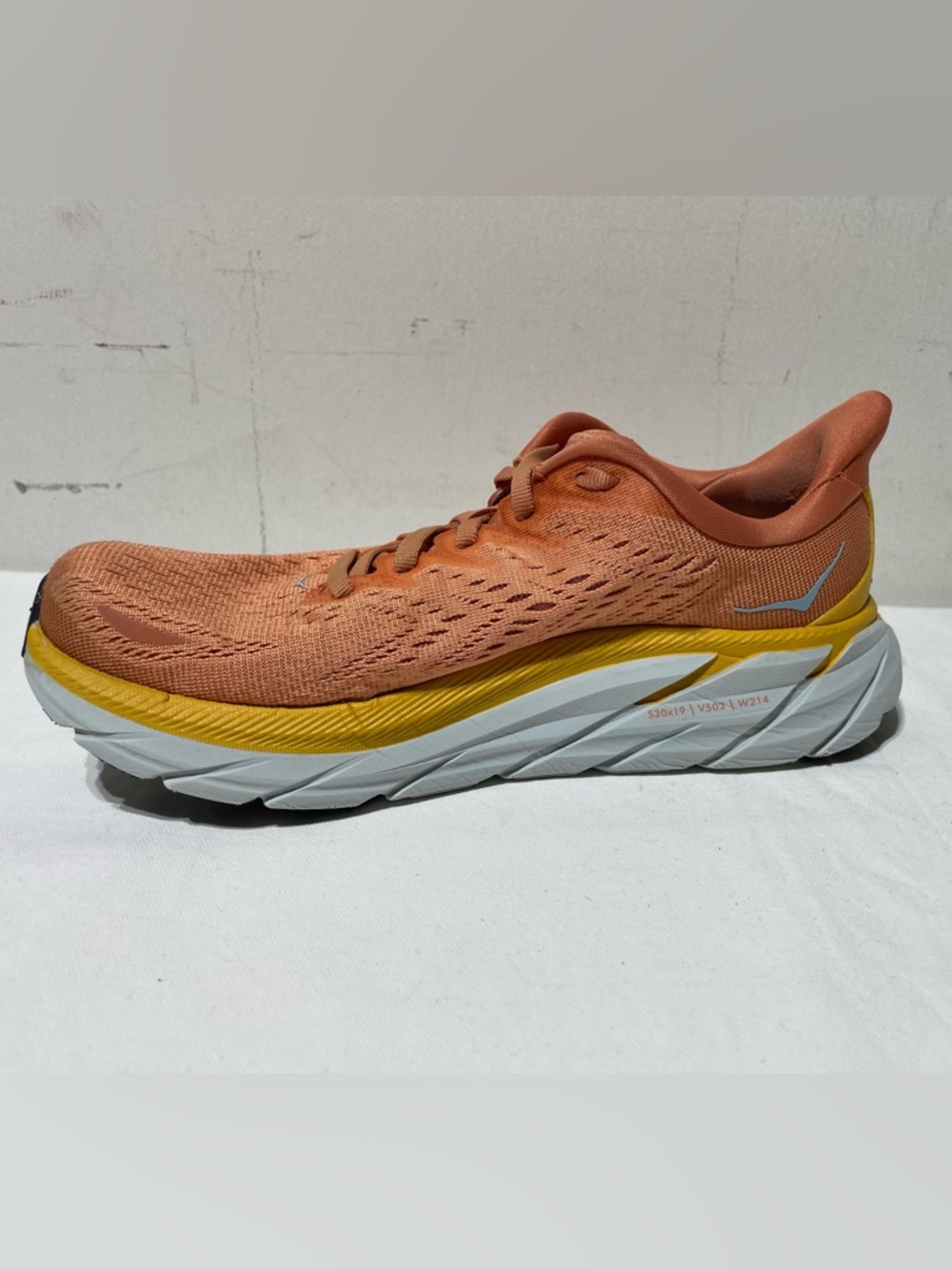 HOKA Clifton 8 Womens 7 Wide SBSCR Orange 1121375 Running Shoes Comfort - Picture 12 of 15